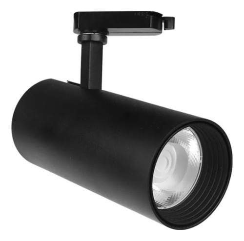 Foco Riel Trifásico Negro 20w 3000k Luz Cálida Profesional