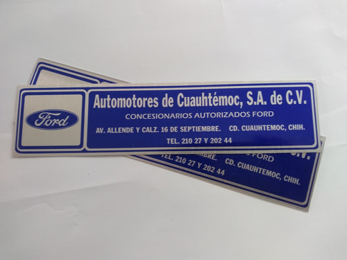 Stickers Automotores Cuauhtemoc Ford