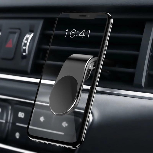 Imagen 4 de 6 de Soporte Magnético Celular Auto Rejilla Aire Ventilacion Clic