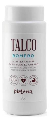 Talco Rosas O Romero 100% Natural Bioterra