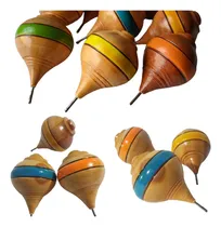 Comprar Set De 6 Trompos Con Accesorios Trompo De Madera Juguete