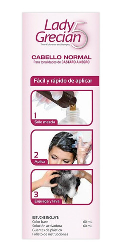 Tinte Colorante Lady Grecian 5, Cabello Normal 3-pack