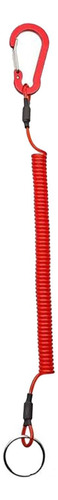 4 Cordón En Espiral Seguro Retráctil, Cordones De Rojo