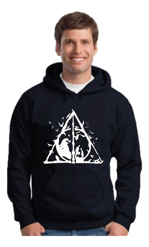 Buzo Hoodie Negro - Harry Potter - Unisex - Magia - Canguro