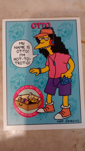 Los Simpsons Tarjeta Otto 1994 Bongo Comics