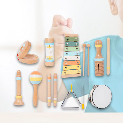 Juego De Instrumentos Musicales Para Niños, 9 Piezas