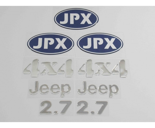 Kit Emblema Adesivo Resinado Jpx Jeep Cor Jeep Jpx