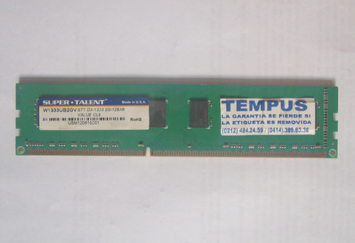 Memoria Ram Super Talent De 2gb Ddr3 1333 Made In Usa