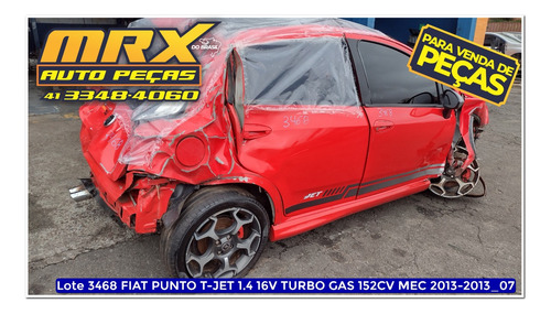 Sucata Fiat Punto T-jet 1.4 16v Turbo Gas 152cv 2013 Pecas