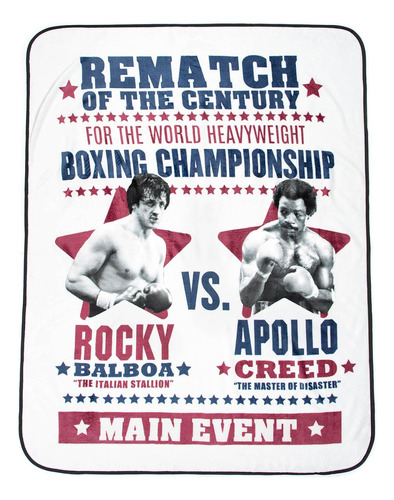 Manta De Lucha Entre Rocky Balboa Y Apollo Creed, Mide ...