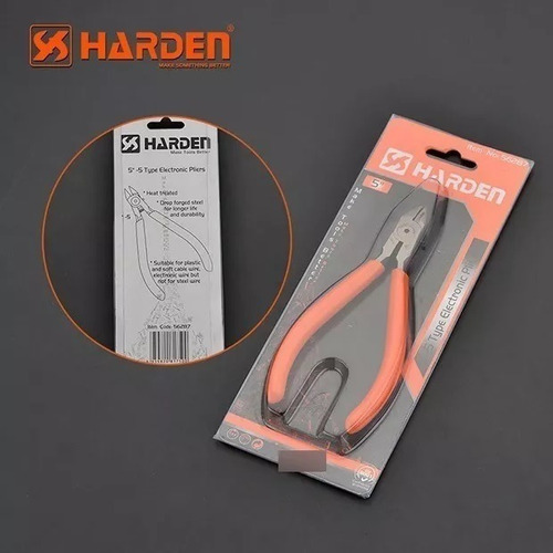 Imagen 5 de 8 de Alicate Corte Al Ras Para Plastico 5 Pul 125mm Harden 560281
