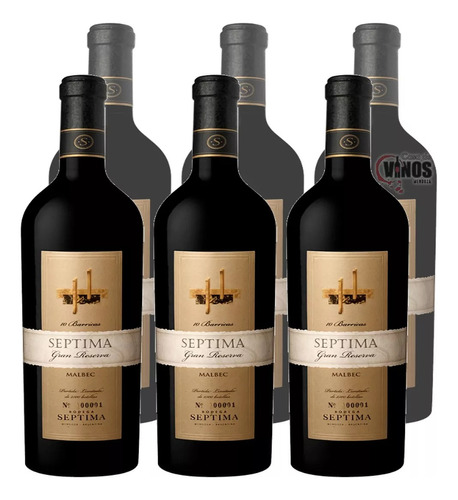 Vino Septima Gran Reserva 10 Barricas Malbec 750ml Caja X6