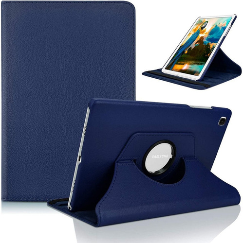 Capa Giratória Para Tablet Galaxy Tab A7 10.4 2020 T505 T500 Cor Azul-escuro