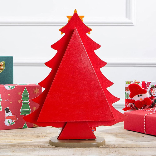 Árbol De Navidad De Madera De Mesa Exquisito Mini