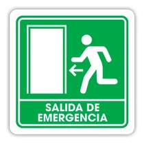 Comprar Señalamiento Salida De Emergencia Izquierda 20x20 
