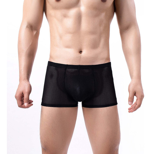 Pantalones Cortos Tipo Bóxer Suaves De Malla Transpirable Pa