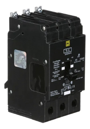 Interruptor Termomagnético Edb 3p 15a Schneider Edb34015