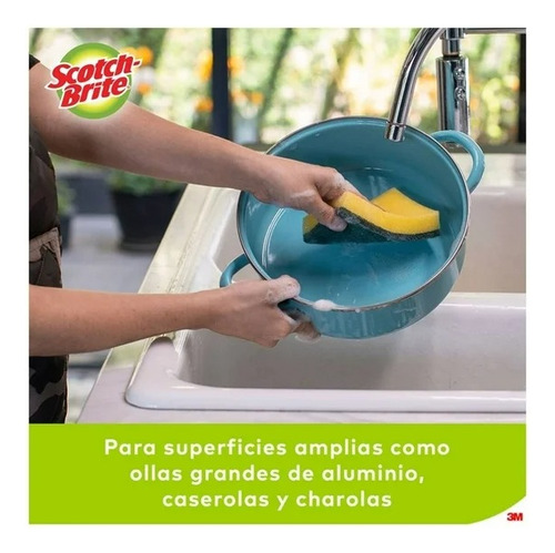 2 Pzs Fibra Esponja 3m Scotch Brite Chica 1 Pza