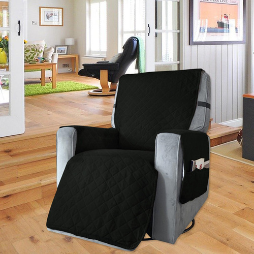 Sofá Reclinable Sofá Protector Impermeable Negro L
