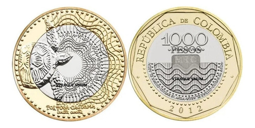 Moneda Tortuga Caguama 1000 Pesos Colombia Nueva Bimetalica