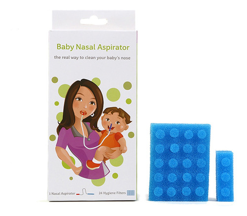 Aspirador Nasal Para Bebé Saca Mocos 24 Filtros Higiénicos