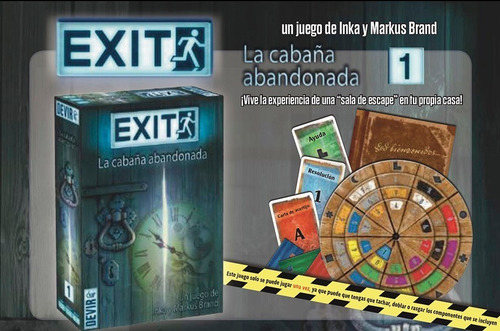 Juego De Mesa Exit 1 La Cabaña Abandonada Devir Original