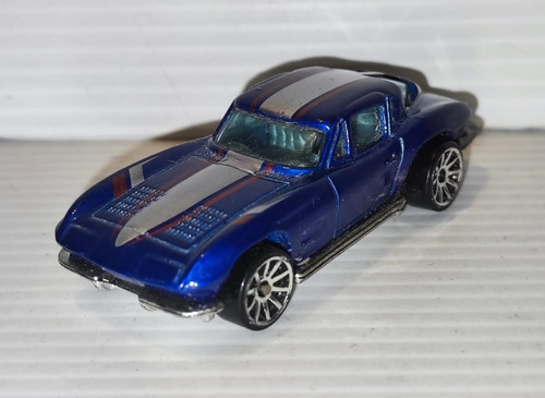 Hot Wheels Corvette Stingray 1979 Malaysia Azul Con Gris