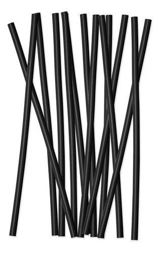 Popotes Largos Para Frappe 24 Cm Desechables Paquete De 2000 Negro