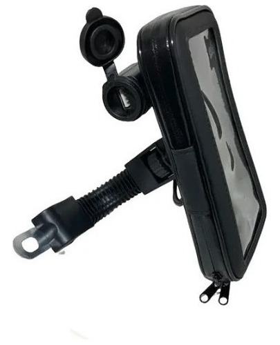Imagen 1 de 6 de Soporte Moto Funda Celular Cargador Usb Motoscba