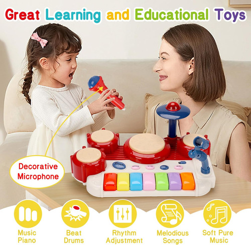 Juguetes Musicales 2 En 1 Para Niños Pequeños De 1 A 3 Años,