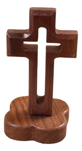 Estatua De Cruz De Madera De Artesanía Religiosa Hecha A