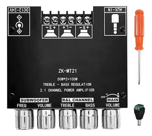 Zk-mt21 2.1-channel Power Amplifier Board 200w | MercadoLivre