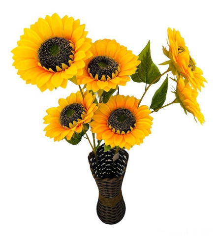 Pack 2 Varas Flor Artificial Girasol Maravilla Grande Lindas