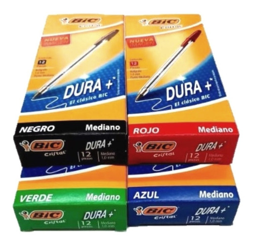 Boligrafo Bic Mediano Pack 10 Cajas C/12 Pzs Precio Mayoreo