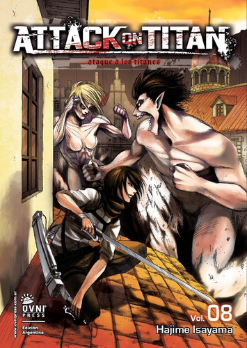 Manga, Kodansha,  Attack On Titan 8 (reimpresión) Ovni Press