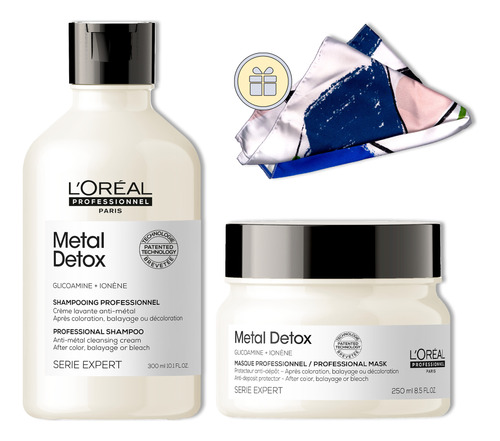 Kit Loreal Metal Detox Shampoo X300 + Mascara X250 + Regalo
