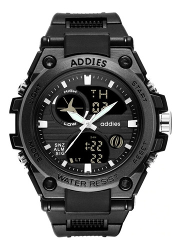 Relógio Addies Digital Esportivo Prova D'água 30m Dual Time 