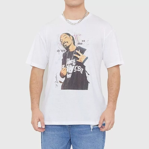 Polera Snoop Dogg Blanca // Celebrty Icons