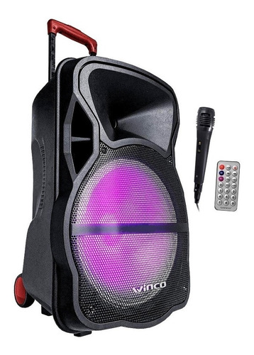 Parlante Portatil Bateria +12v Usb Bluetooth 5000w Radio Microfono Karaoke Luces Led Inalambrico Bateria Y 220v + Sonido