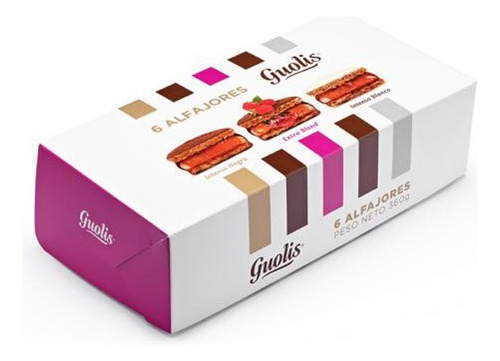 Guolis Alfajores X 18 Unidades : Negro, Blanco, Frambuesa