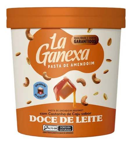 Pasta De Amendoim Doce De Leite Com Castanha De Caju 1kg - L