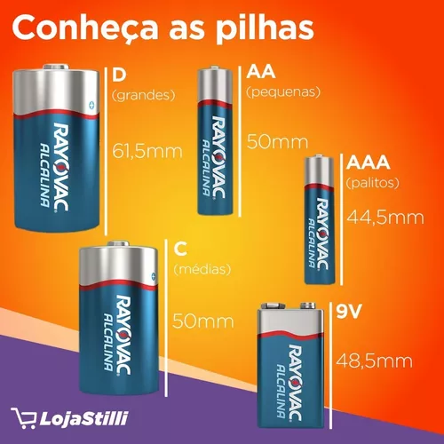 Pilha Alcalina Palito AAA Duracell Original Cartela Com 16 Unidades - Envio  Rápido