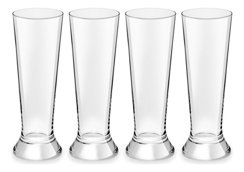 Set De 4 Vasos Cerveceros 370cc Glass