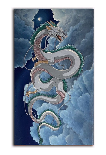 Cuadro Decorativo El Viaje De Chihiro 29x50 Cm Dragon Haku 