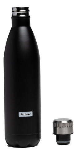 Botella Hidratante Broksol 750 Ml. Acero Inoxidable Negro
