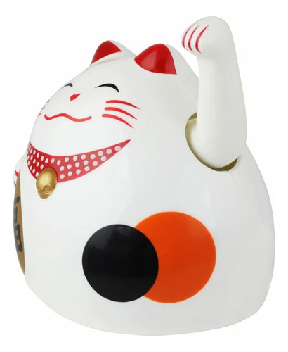 Gatito De La Suerte Abundancia Fortuna Maneki Neko (blanco) Blanco