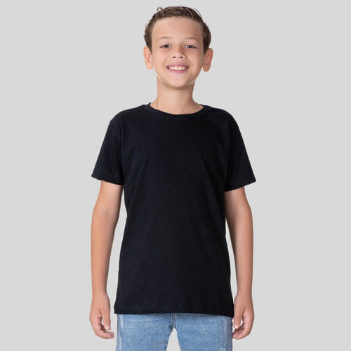 Camiseta Infantil Básica Lisa 100% Algodão Menino E Menina