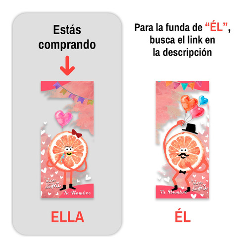 Funda Para Oppo De Parejas Media Naranja Nombre De Ella
