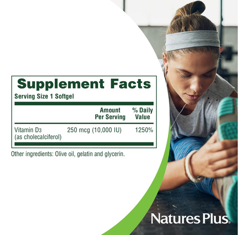 Naturesplus Vitamina D3 10,000 Ui Cápsulas Blandas