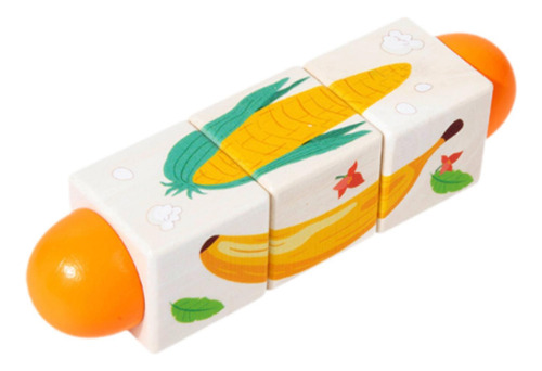 Twist De Madera Toy Brain Teaser Padre Frutas Verduras
